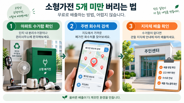 소형가전 5개 미만 버리는 법｜무료로 배출하는 방법 3가지