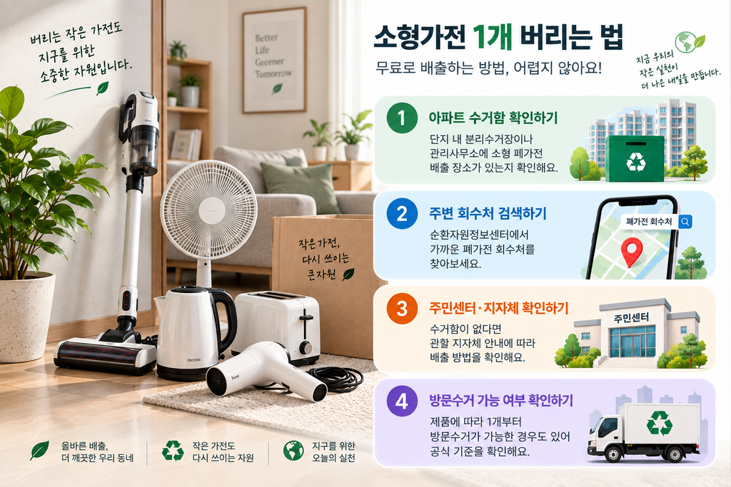 소형가전 1개 버리는 법｜무료수거 가능한 곳과 배출 방법