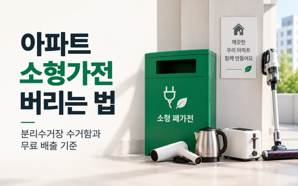 아파트 소형가전 버리는 법｜분리수거장 수거함과 무료 배출 기준