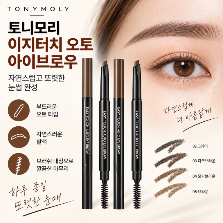 아이브로우 펜슬 토니모리 이지터치 오토 아이브로우 0.4g, 03 다크브라운, 2개
