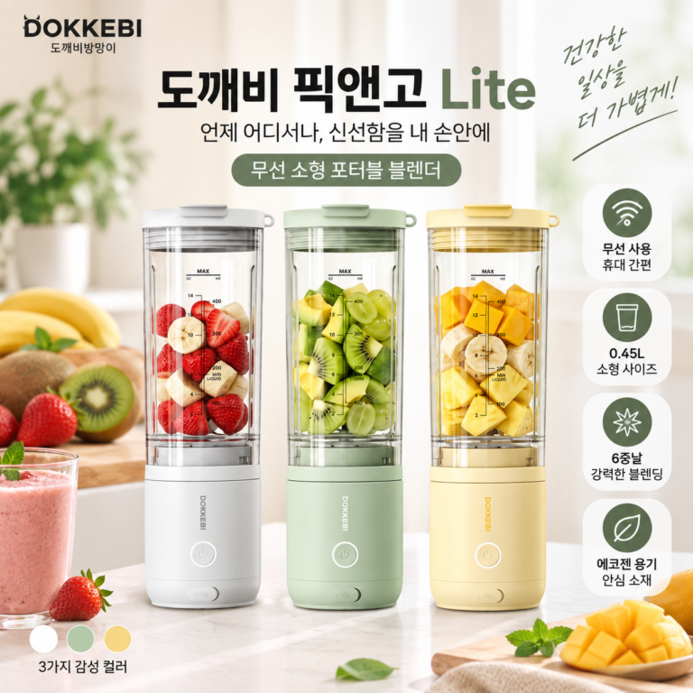 도깨비 픽앤고 믹서기 텀블러 무선 소형 미니 포터블 블렌더 Lite 휴대용